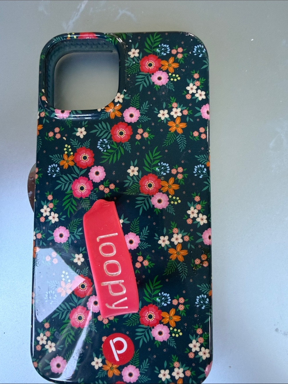 Floral Phone Case in Pink Accent - Unbranded